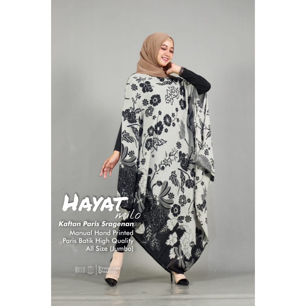 hayat kaftan abaya pakaian baju gamis dress syari longdress maxy maxi batik solo jumbo big all size 