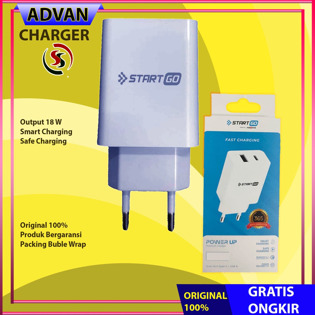 Advan StartGo Power Up Charger C 18 Watt Quick Charge 3.0