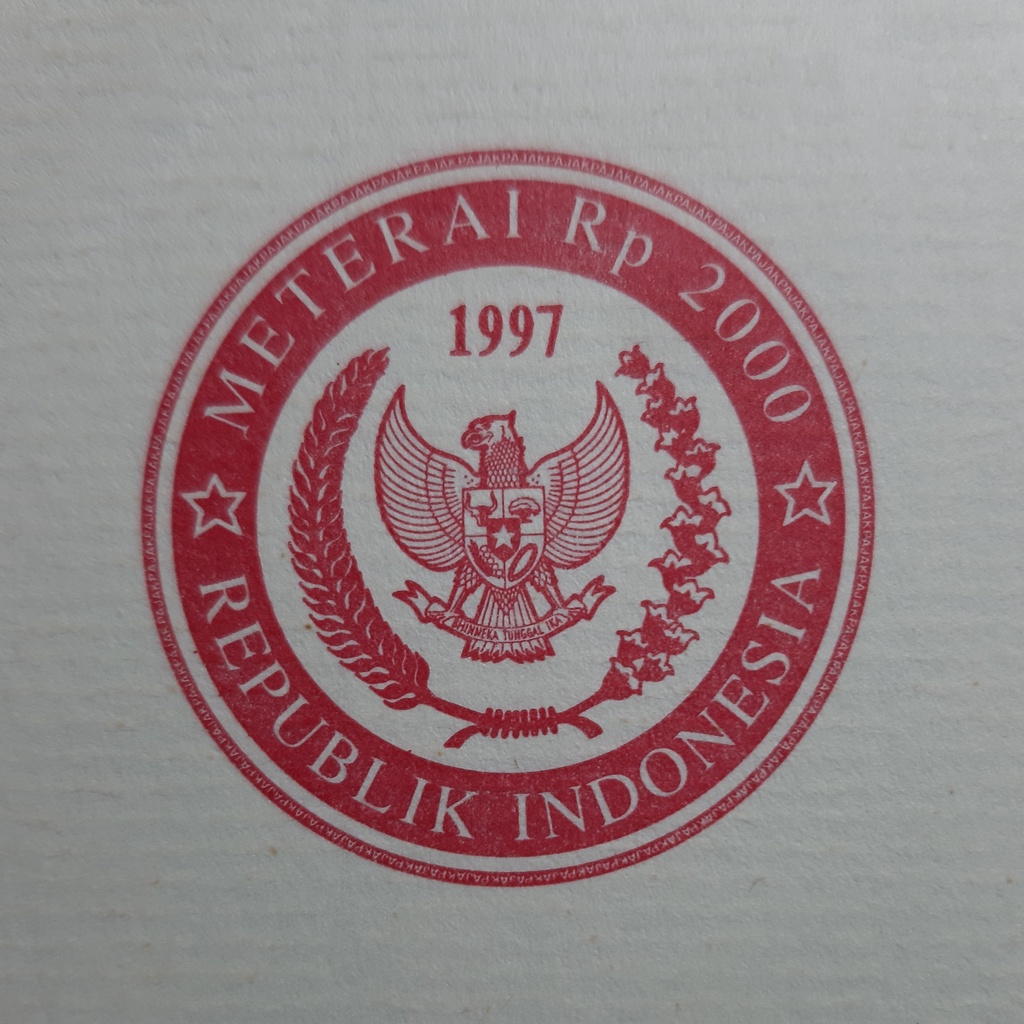

KERTAS SEGEL TAHUN 1997, 1998, 1999 DOUBLE VOLIO KERTAS BERMATERAI TAHUN 1997, 1998, 1999 DOUBLE VOLIO