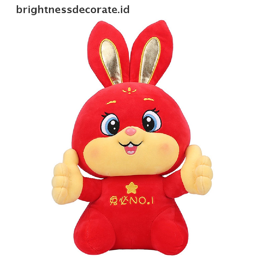 [Birth] 2023tahun Baru Beri Jempol Gaya Cina Kelinci Mainan Mewah Lembut Lucky Bunny [ID]