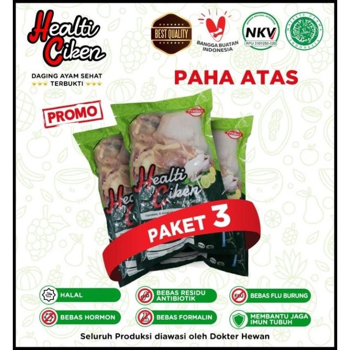 

TERBARU [PROMO PAKET 3] PAHA ATAS AYAM SEHAT, HALAL DAN BERKUALITAS F5464RY