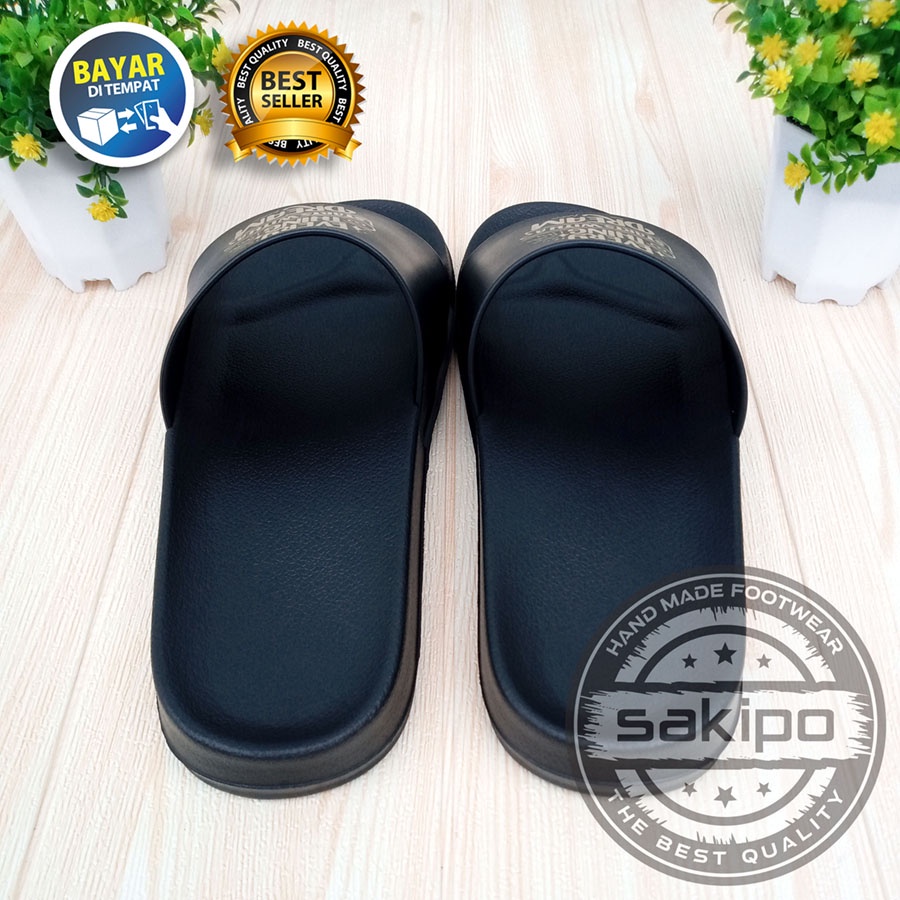 PROMO 2.2 COD SALE !! SANDAL DISTRO KEREN KEKINIAN PRIA DEWASA REMAJA SLIDE HITAM EMAS MOTIF TULISAN MOTIVASI / SENDAL SLIDE MURAH TERBARU  / SENDAL ANTI AIR / SAKIPO