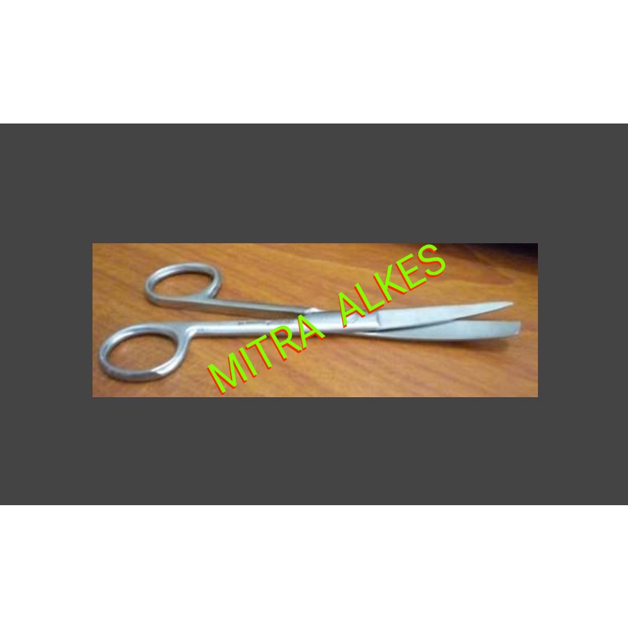 Gunting Tajam Tumpul Bengkok 14 cm. Gunting Tajam Tumpul Lengkung / Curved 14cm. Gunting TA TU CVD 14cm.
