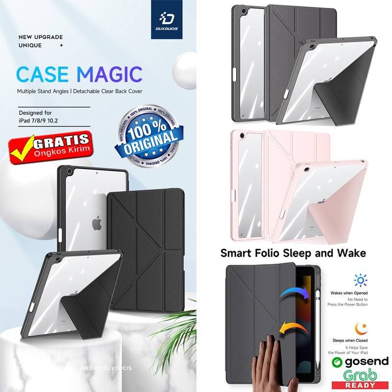 Case iPad 9 8 7 10.2 Inch Gen Dux Ducis MAGI Series Flip Cover Generasi Casing