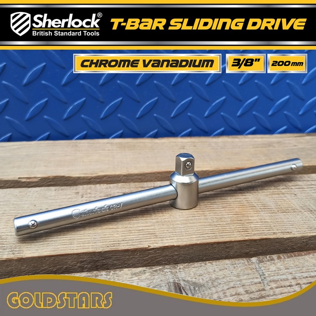 Sliding T Bar 3/8 &quot; Drive x 8 inch Original Sherlock Gagang T sock