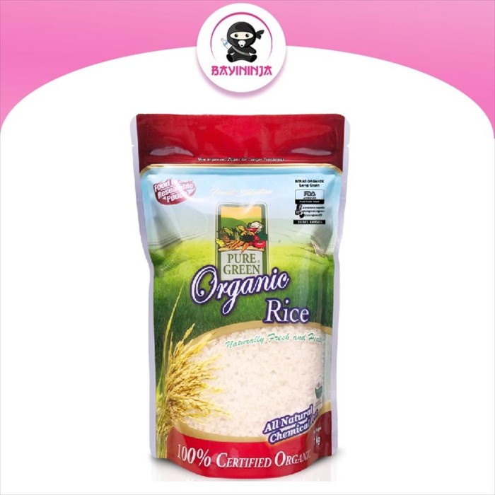 

PURE GREEN Beras Organik Beras 1 kg - White LongGrain