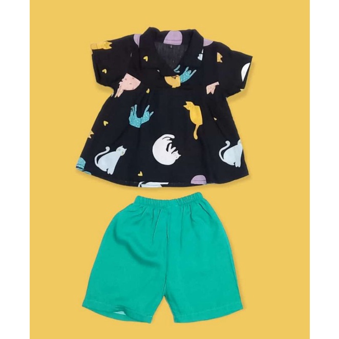 Setelan rayon anak perempuan One set anak perempuan one set rayon anak perempuan Setelan Anak bahan rayon