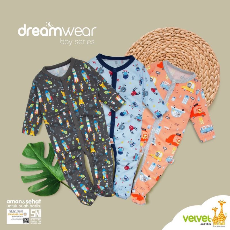 VELVET SLEEPSUIT DREAMWEAR 3IN1