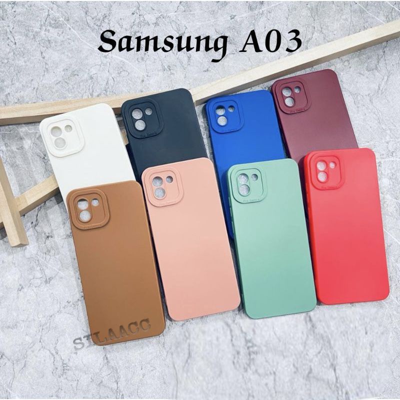 SLICON/CASE SAMSUNG A03/A03 REAL SOFTCASE MACARON PROCAMERA TERBARU