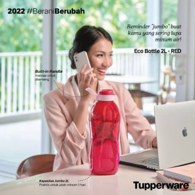 FREE GIFT !!! Tupperware New Eco Bottle 2 Liter (1 Pcs) // Botol Air Minum Infused Water