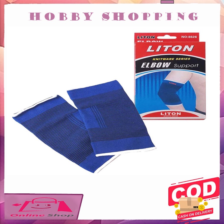 Liton Dekker Pelindung Pengaman Siku Tangan Lengan Liton Elbow Support Original Perlengkapan Olah Raga Nyaman