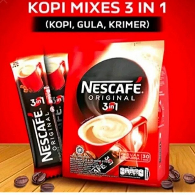 

Kopi Nescafe Original 3 IN 1 Instan pack isi 30 Sachet Kopi Kemasan