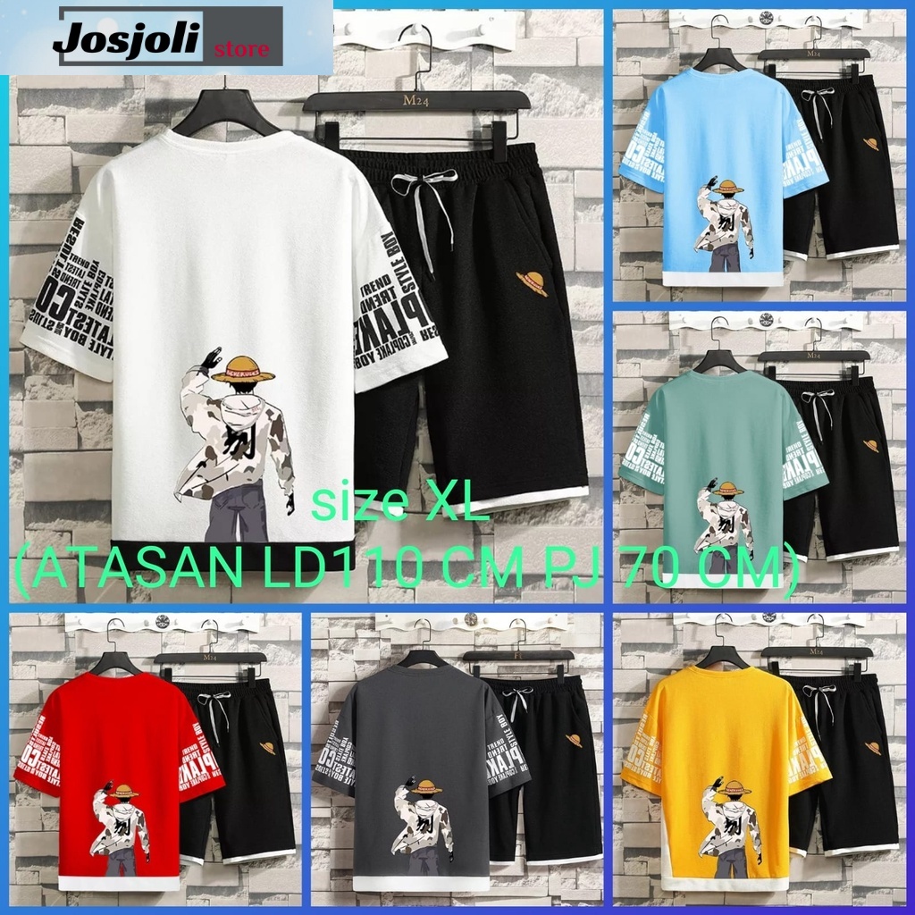 JOSJOLI_STORE/Stelan Neverulas/Satu Stel Atasan dan Bawahan Pria Dewasa/L XL