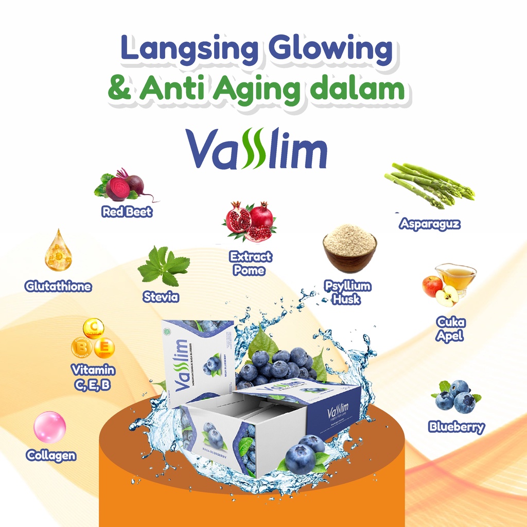 Vasslim Fiber Drink Pelangsing Penurun Berat Badan Diet Ampuh Dalam 1 Minggu Cepat dan Bpom