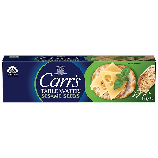 

CARR'S TABLE WATER CRACKERS SESAME SEEDS 125 GR