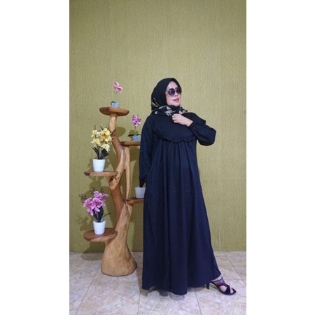Gamis rayon Gamis polos Gamis kekinian Dress panjang Gamis busui Baju gamis