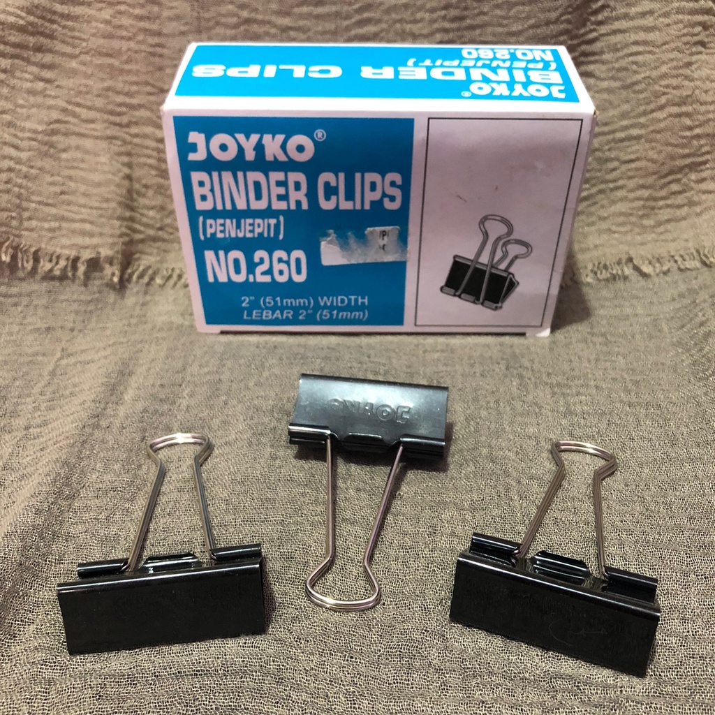 

Binder clip MEREK JOYKO/CLIP PENJEPIT KERTAS MEREK JOYKO NO.260 UK, 51mm