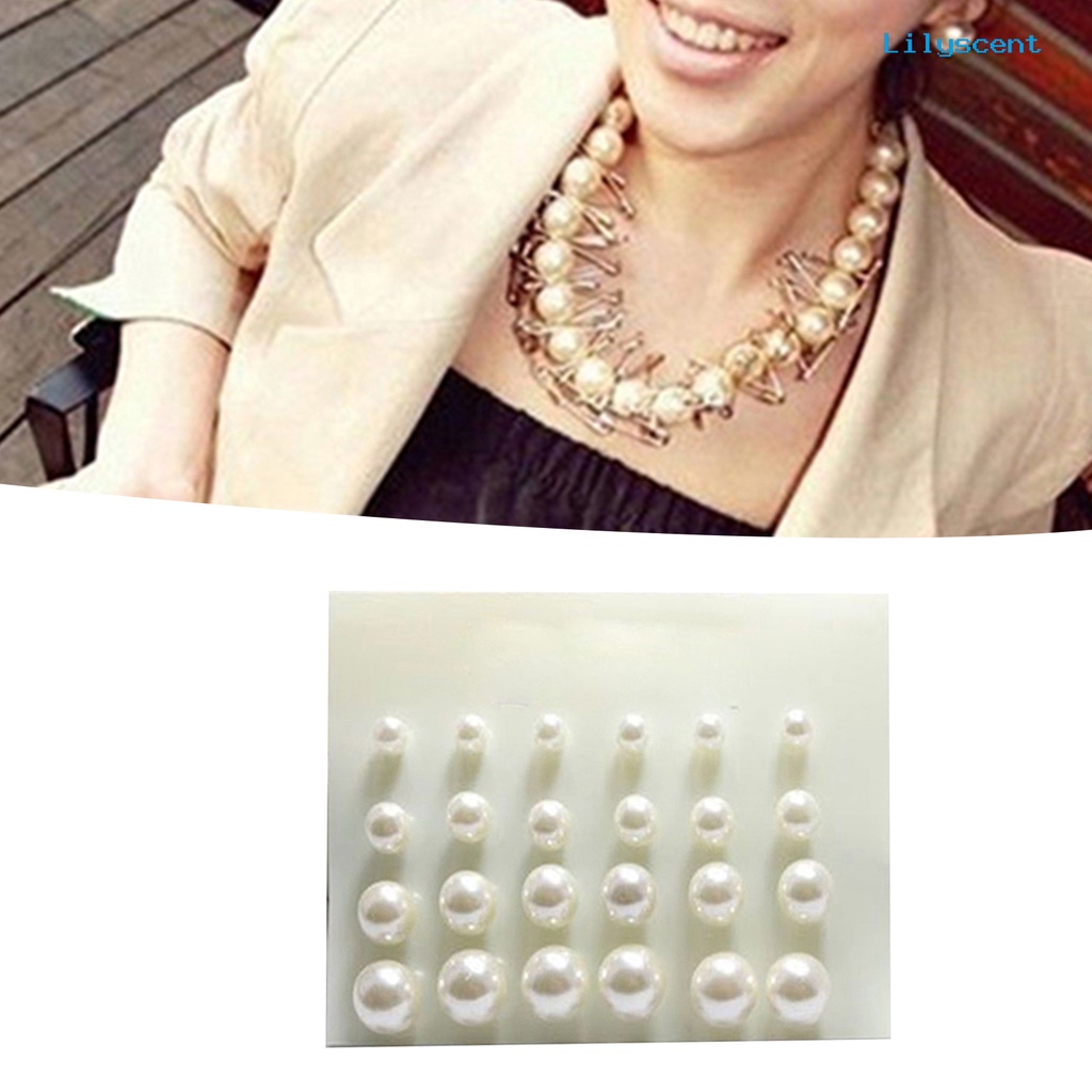 [LS] 12pasang Ear Stud All-match Mutiara Imitasi Elegan Menarik Untuk Pesta