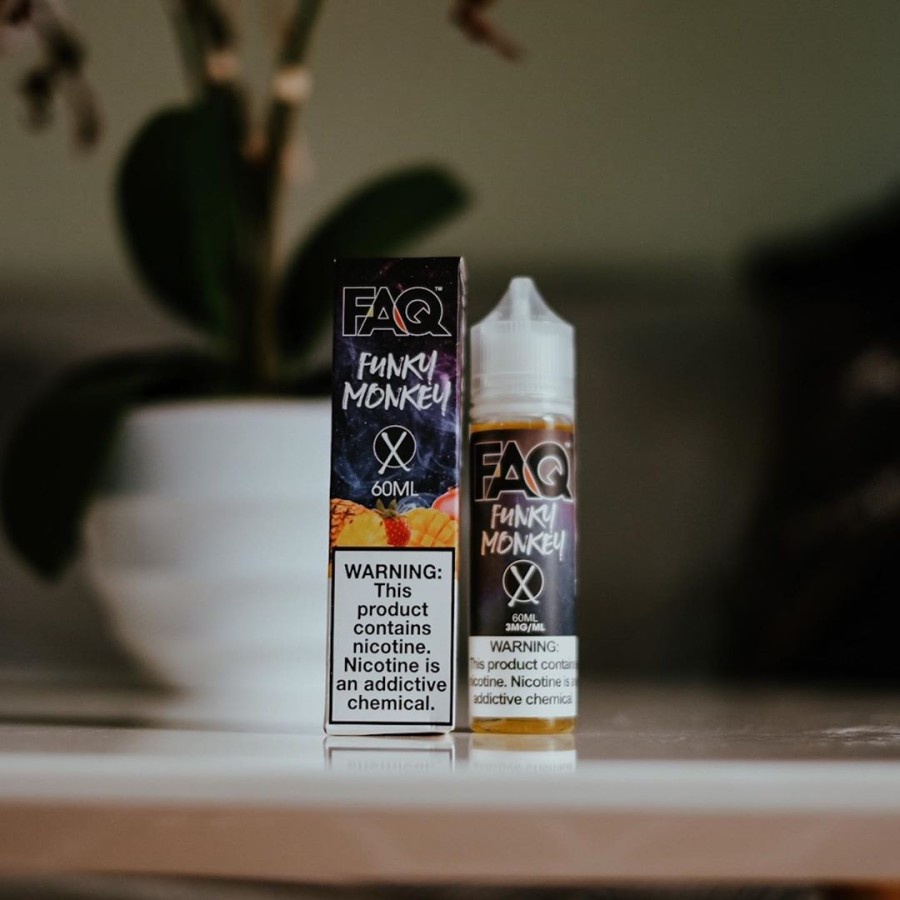 NEW &amp; AUTHEN EJM LIQUID FAQ FUNKY MONKEY X ICE 60ML 3MG