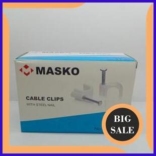 

suku cadang klem kabel round cable clip penjepit kabel masko 17mm paku beton cor 2774N23