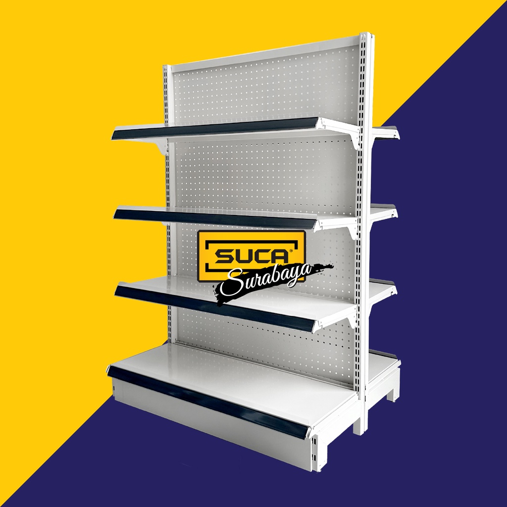 Rak Minimarket Island Gondola T 1.35M 4 Hambalan (Start) - A21 Backplate