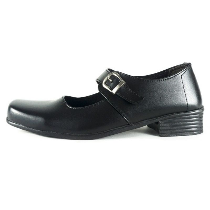 PROMO DISKON TERLARIS Sepatu Pantofel Wanita Hak 3 Cm Hitam Sekolah Paskibra Kantor