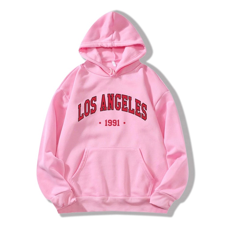 Jumper Hoodie LOS ANGELES 1991 II  Sweater Hoodie Trendy II Sweter Oblong Topi Size M - XL ( Pria &amp; Wanita / Anak &amp; Dewasa )