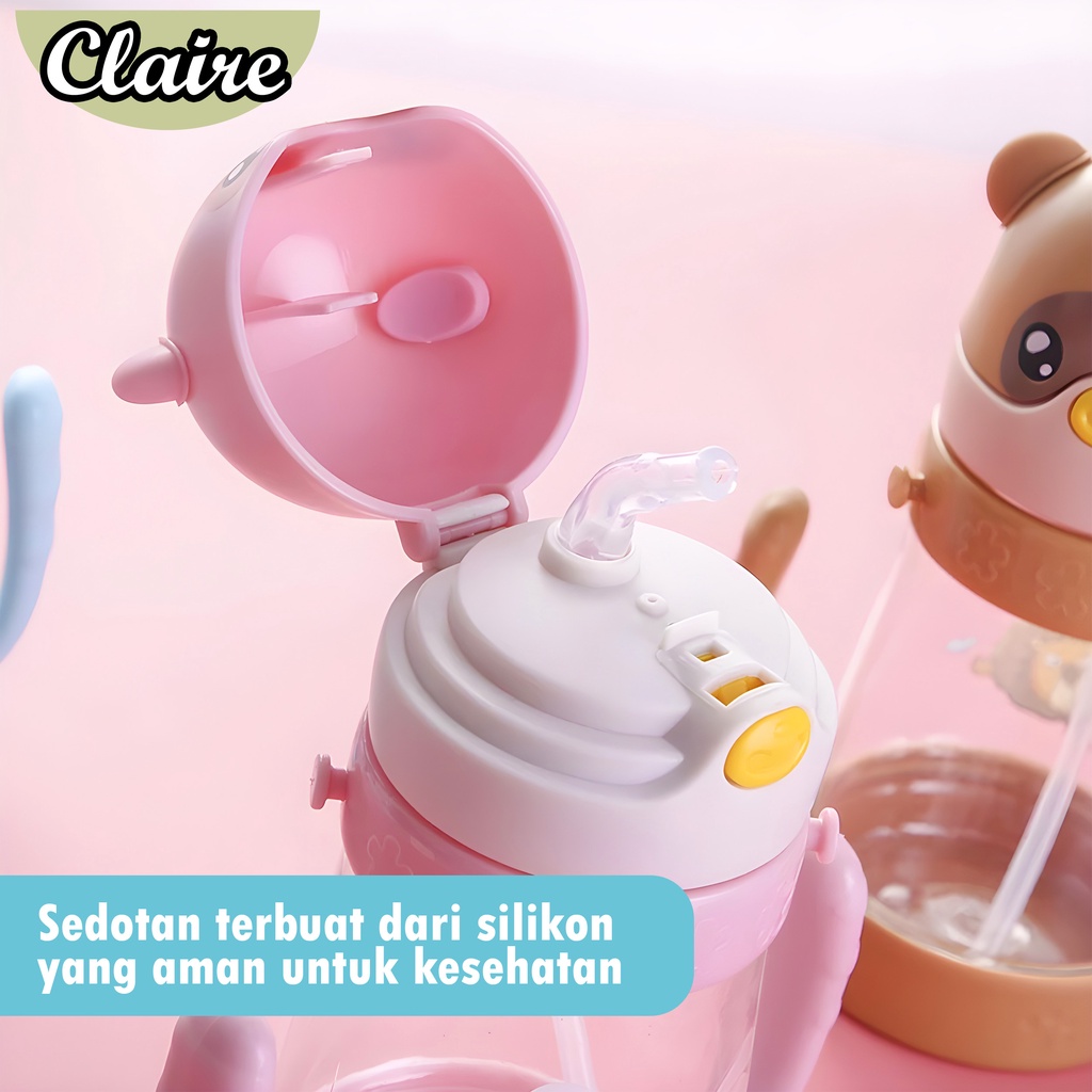 BOTOL MINUM ANAK KARAKTER DUA TANGAN / BOTOL MINUM ANTI BOCOR / BOTOL MINUM BPA FREE