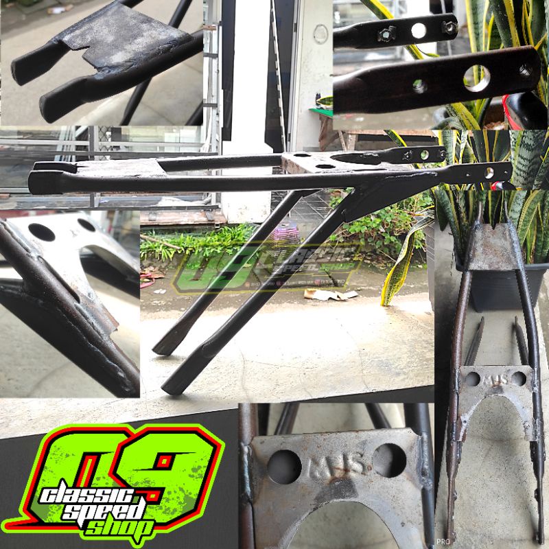 Buntutan Rangka Body GL100 Original Nganjuk Super tebal/BUNTUTAN BLK GL100