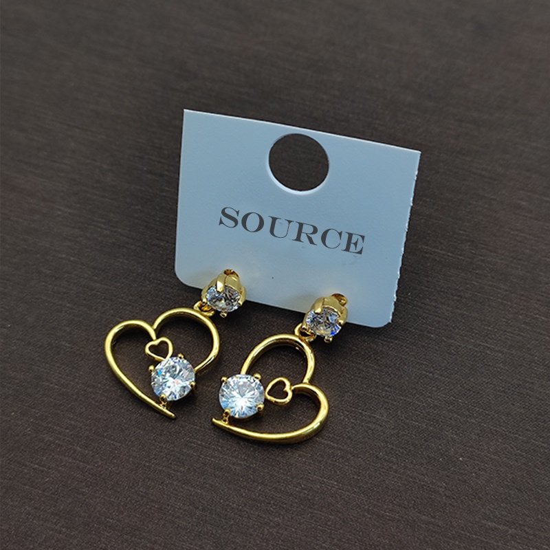 Anting Berlian S925 Ladies Earrings Love Earrings Hadiah Pecinta Mahasiswa Aksesoris Fashion