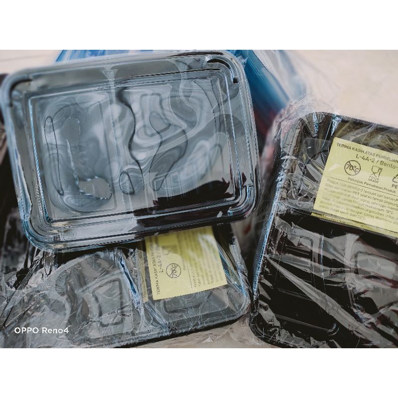 Mika Bento Sekat/lunch box bento/Sekat Bento hitam