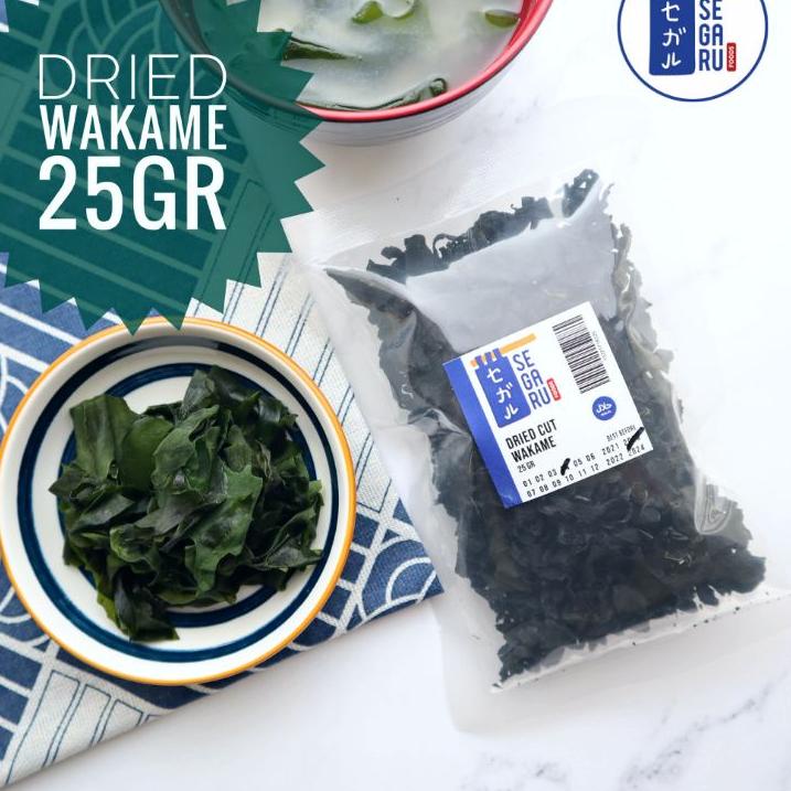 

RVN222 Dried Cut Wakame - Rumput Laut Kering - Untuk Ramen Udon Miso 25 Gr ###