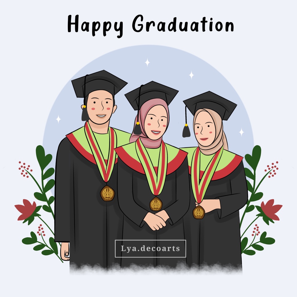 [TIPE F] Jasa Ilustrasi Wajah Murah | Vektor Art | Kartun | Karikatur | Ultah Wisuda (SOFT FILE)