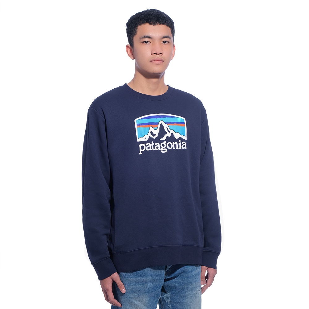 PTG Fitz Roy Horizons Uprisal Crewneck Sweatshirt Navy