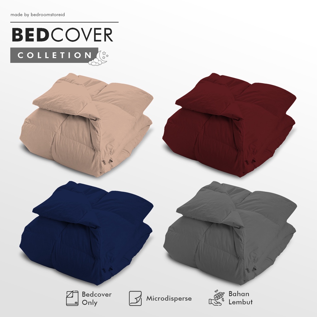 Bedcover Super Single 150x220 - Double Polos/Aesthetic Selimut Saja