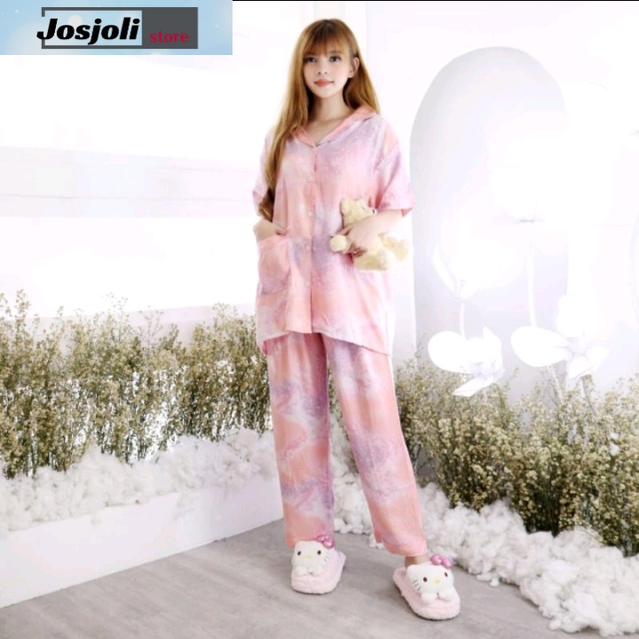 JOSJOLI_STORE/Piyama CP HP Chelsea, Tary, Valora, Caris/Piyama Rayon Wanita Dewasa XL XXL/Pakaian Tidur Wanita