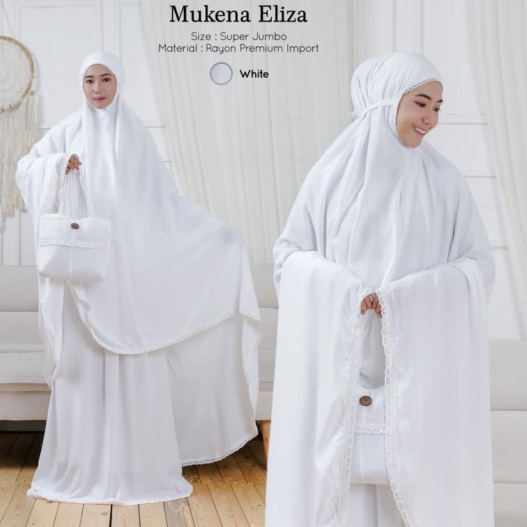Terpercaya Mukena Renda Polos Putih Mukena Rayon Premium Size Super Jumbo