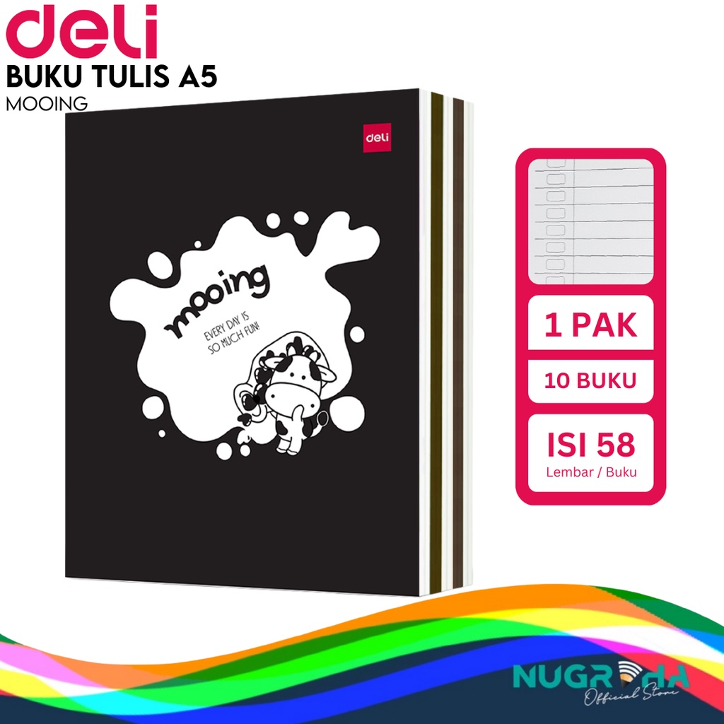 

Buku Tulis Sekolah DELI 58 Lembar Mooing