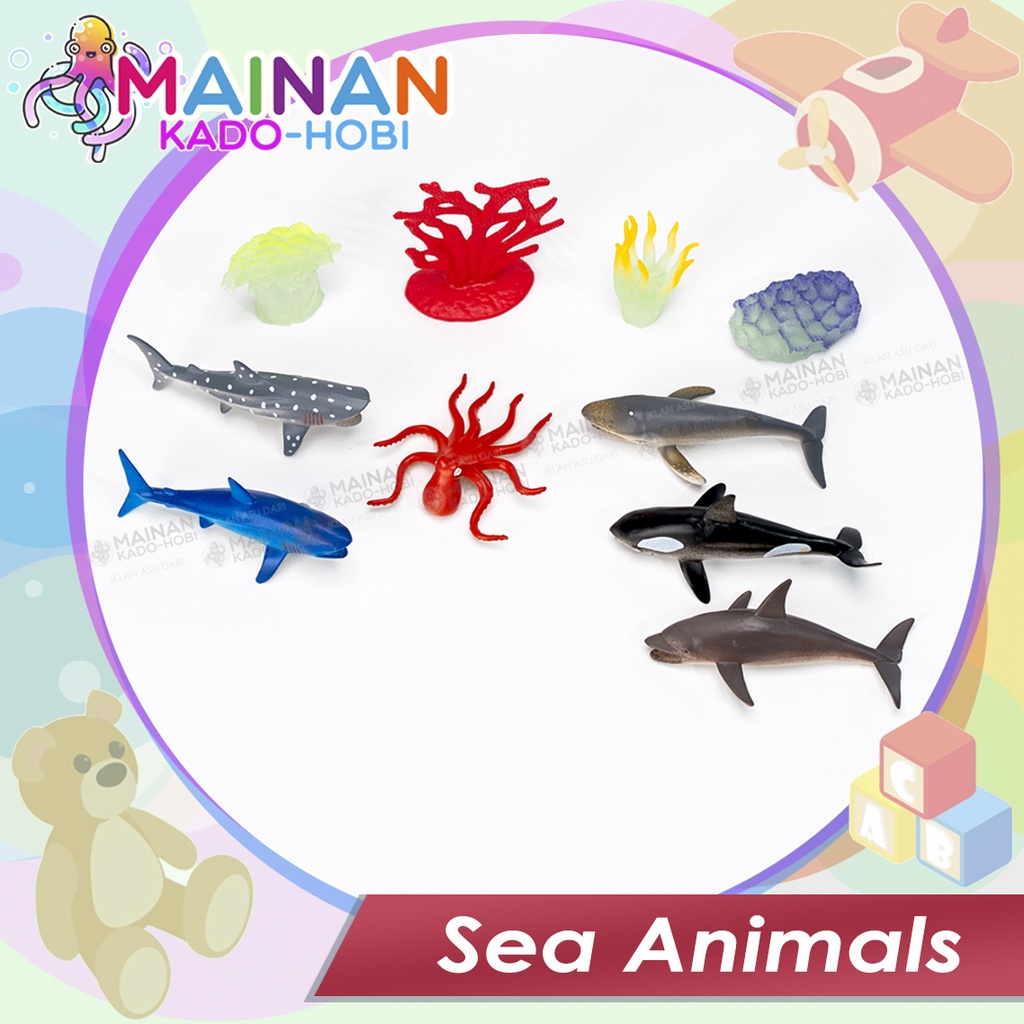 MAINAN ANAK EDUKASI MINIATUR HEWAN LAUT IKAN SEA ANIMAL