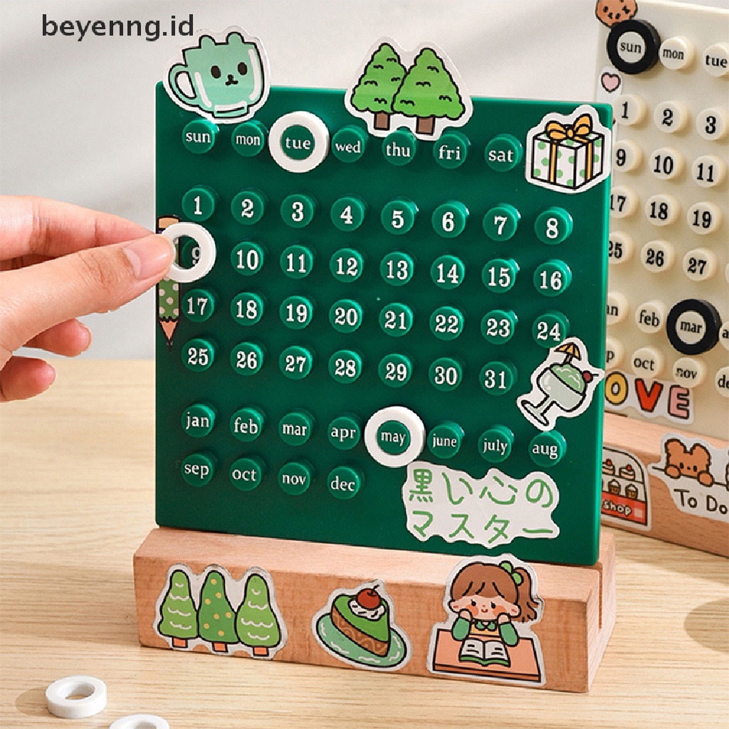 Beyen Ins Kreatif Waktu Abadi Kalender Meja Manual Akrilik Kalender Mejaio Dekorasi Rumah 3cincin Tanggal Rekaman Hadiah Set Handmade Diy Ring Kalender Meja ID