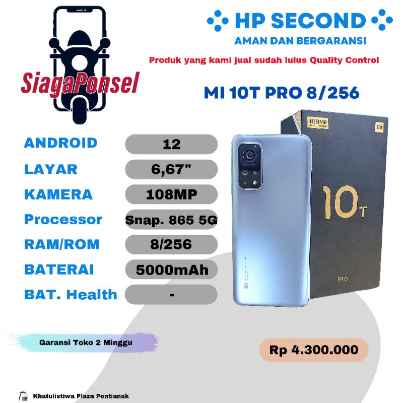 Hp Second Mi 10T Pro 8/256