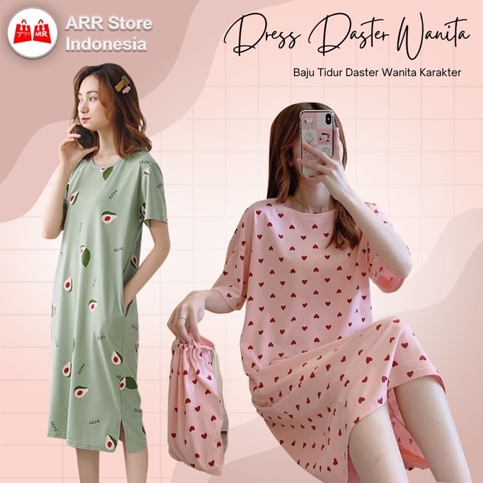 Daster Wanita Piyama Baju Tidur setelan Wanita Dewasa Motif Import