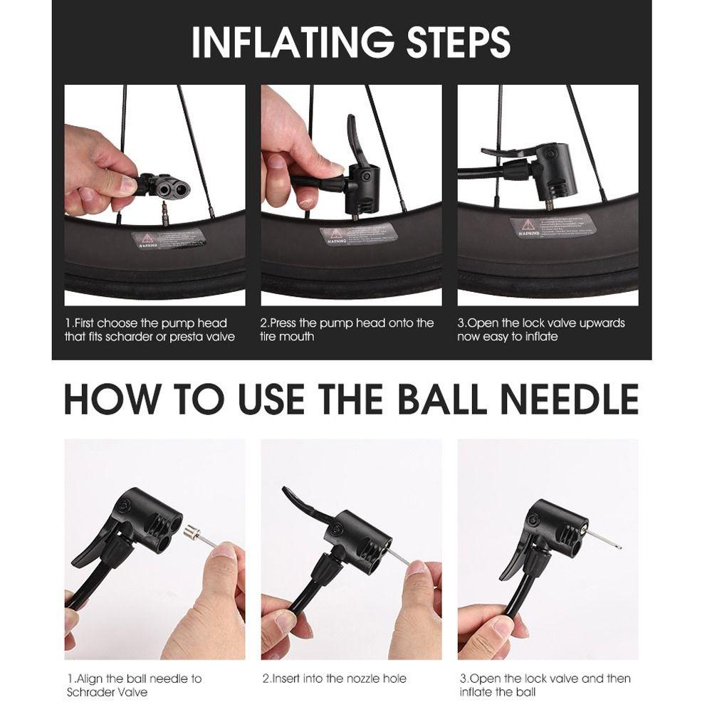 Lanfy Pompa Sepeda Portable Multi Fungsi Aksesori Sepeda Tekanan Tinggi Pompa Pengisi Ban Bersepeda Tire Air Inflator Tire Pump