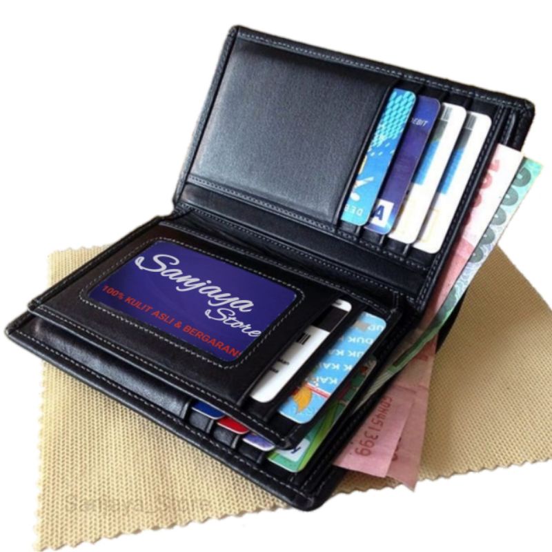 Dompet Kulit Pria 3/4 ORIGINAL Lipat 3 Kulit Asli Garut