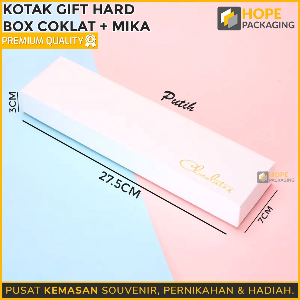 Kotak Dus Kue Kering 27.5x7x3cm /  Kotak Gift Hard Box Coklat + mika / paperbox packing souvenir serbaguna