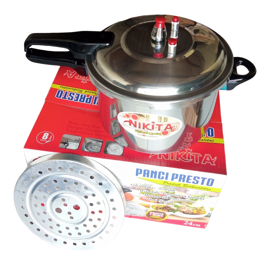 NIKITA panci presto 8 liter alat pelunak daging serbaguna