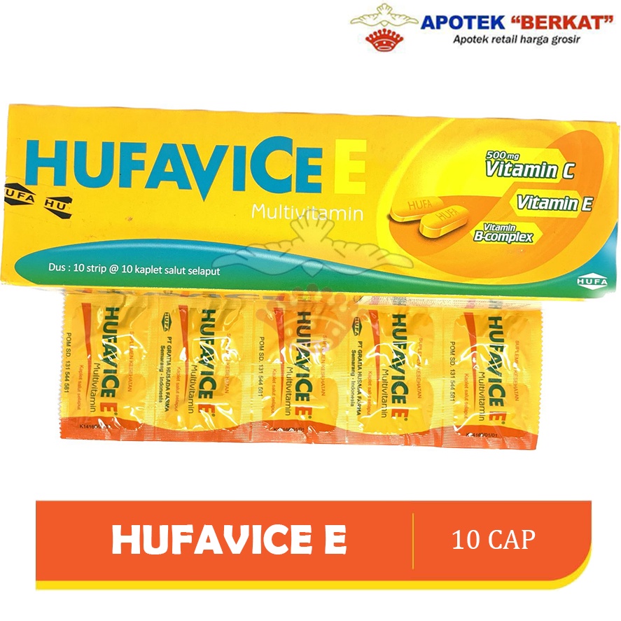 Hufavice E Vitamin C | E | B Complex Daya Tahan Tubuh isi 10 Kaplet