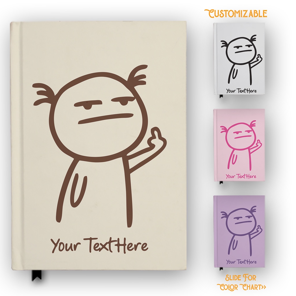 

Buku Tulis Catatan Notebook Flipping Off 2 Custom Nama Jurnal Diary Planner Hardcover A5 A6