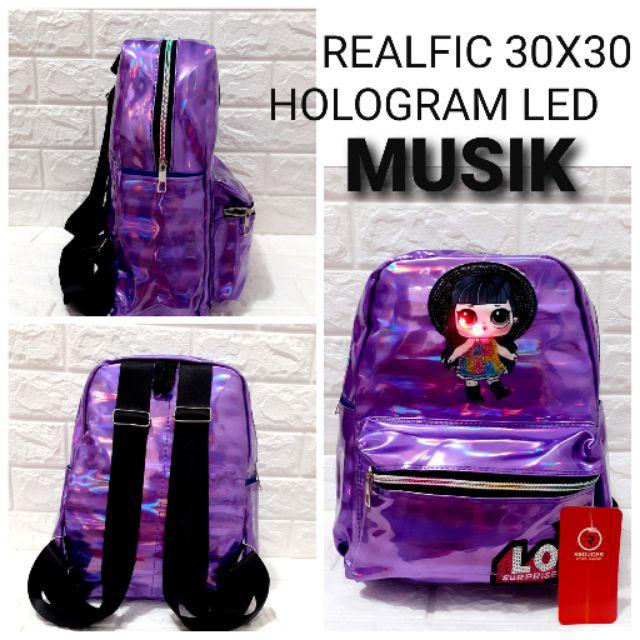 &quot;aurabagss&quot; - Tas Anak Ransel Anak Perempuan LOL LED ,Ransel Anak Sekolah PAUD TK  Backpack Anak Bisa Bunyi &amp; Ada Lampu Terbaru Ala &quot;aurabagss&quot;