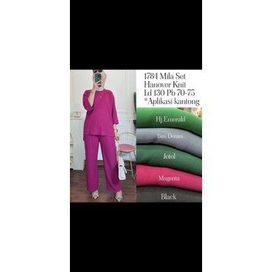 one set knit pesanan yensi zizi